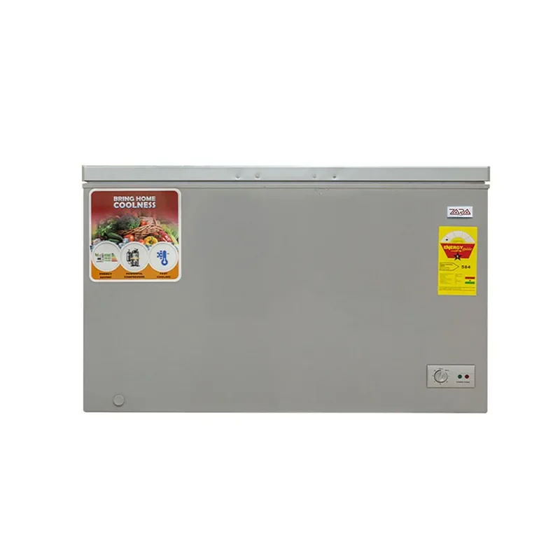 Zara Freezer 244 Ltrs Glass Slide Door lock Light Silver