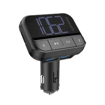 Car FM Transmitter with TF & USB input, USB Charging Port