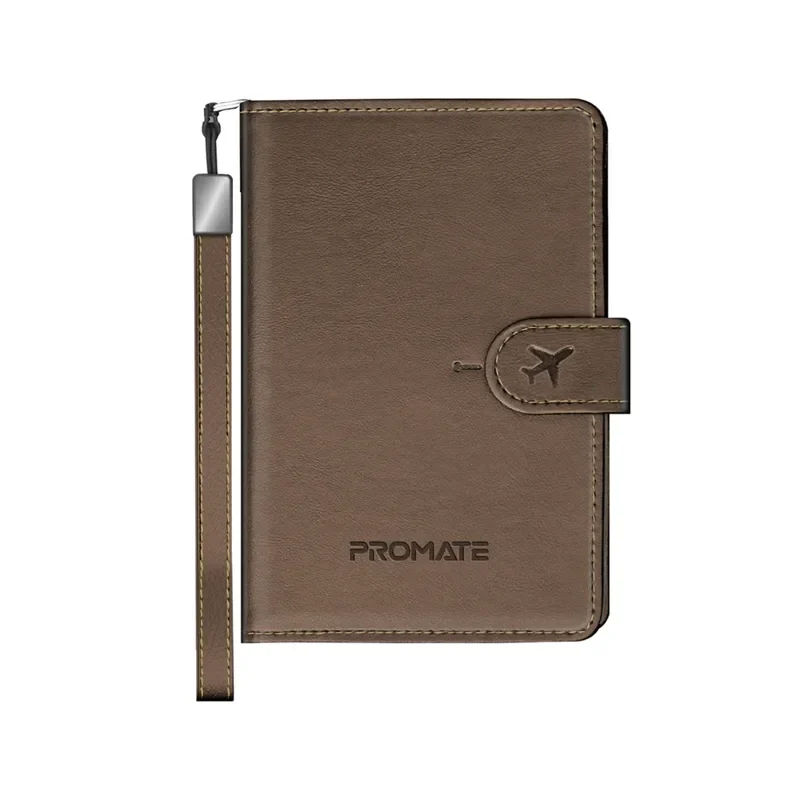 PromateAnti-Loss Slim Leather Wallet with RFID Protection & Smart Tracking