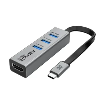 Promate 4K Vivid Clarity USB-C to HDMI Adapter usb 3.0