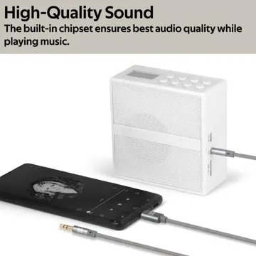 Promate 3.5mm AUX Connector To USB-C & 3.5MM Nesh Braided Cable