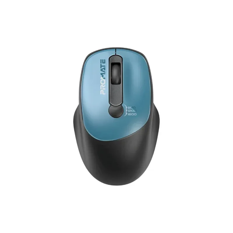 Promate EZGrip Ergonomic Wireless Mouse – Blue