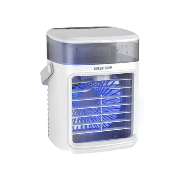 Green Lion Rechargeable Air Cooler Fan with 400mL Water Tank – White
