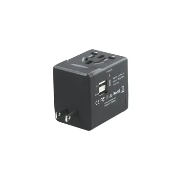Promate Multi-Regional Travel Adapter with Two USB Charging Ports