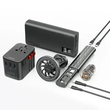 Promate 7 in 1 Portable Essential Electronic Accessories Travel Kit