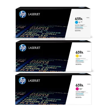 HP Toner W2011A, W2012A, W2013A (659A) Cyan Yellow Magenta