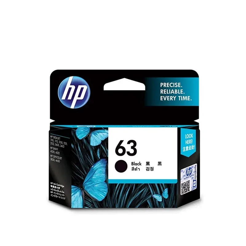 Original HP 63 Ink Cartridge F6U62AA | Black