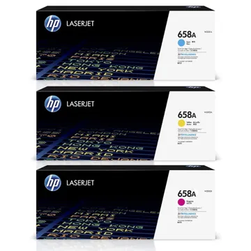 HP Original 658A Cyan, Magenta, Yellow Toner Cartridge