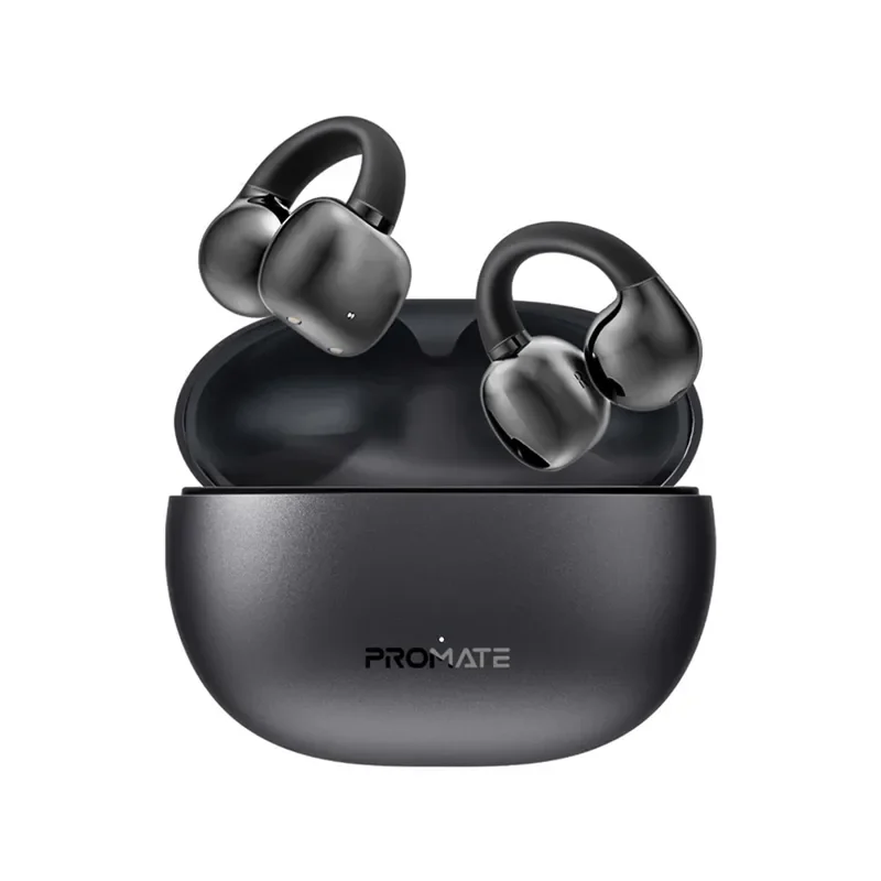 Promate AudioFit Open Ear Clip On TWS Earbuds IntelliTouch – Black