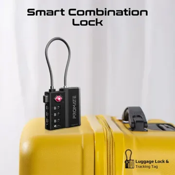 Promate TSA Luggage Lock with Smart Precision Tracking Tag – Works With Find My App
