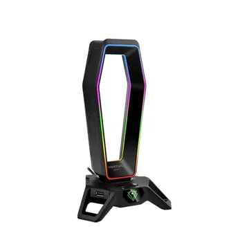 Vertux Gaming Headphone Stand With Immersive 7.1 Audio Ports