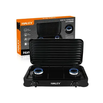 Haley Gas Stove 2 Burner Black