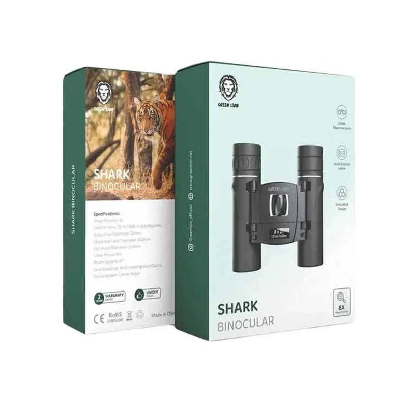 Green Lion Shark Binocular 8 X 21 – Black