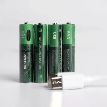 Green Lion Rechargeable Battery AAA ( 4pcs/pack ) 500mWh / 1.6V – Green