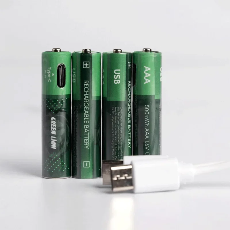 Green Lion Rechargeable Battery AAA ( 4pcs/pack ) 500mWh / 1.6V – Green