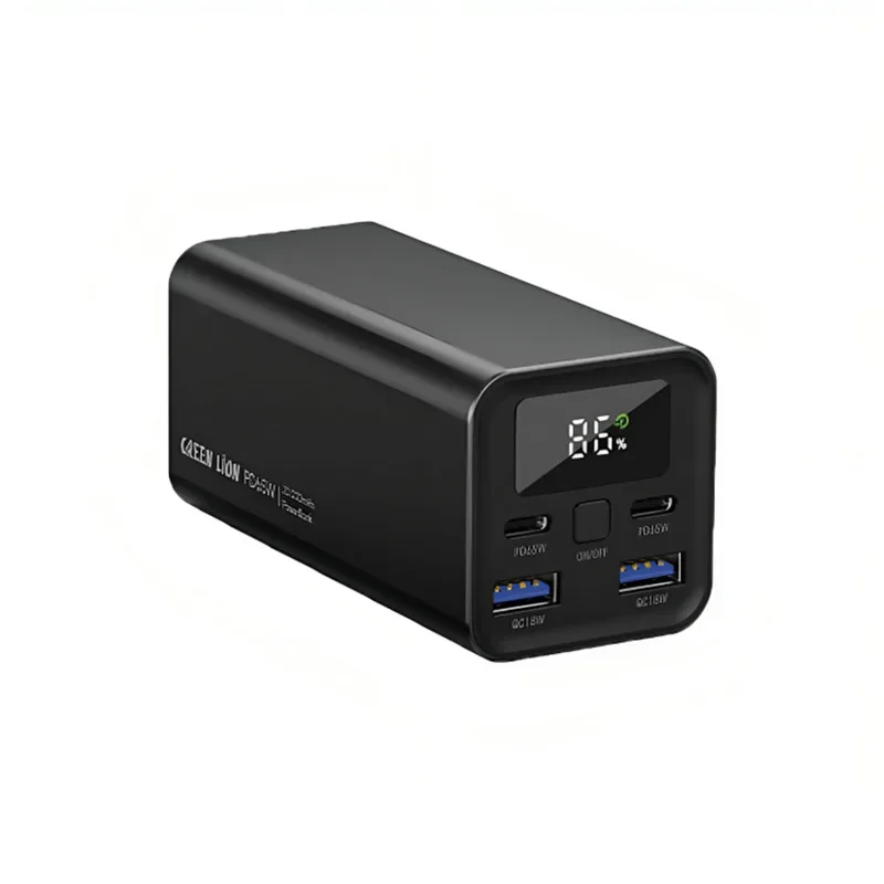 Green Lion Turbo Power Bank PD 65W 20000 mAh – Black