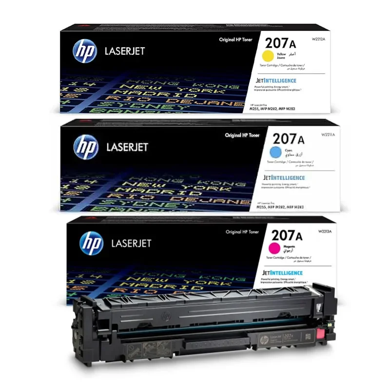 HP Toner Cartridge W2211A Cyan, W2212A Yellow, W2213A Magenta (207A)
