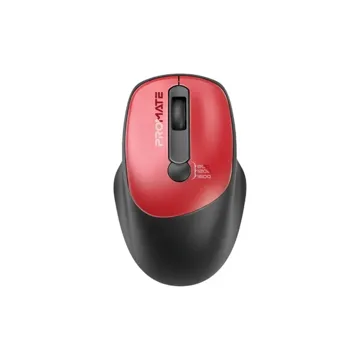 Promate EZGrip Ergonomic Wireless Mouse – Red