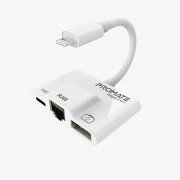 Promate 3-in-1 High Speed OTG Lightning Hub