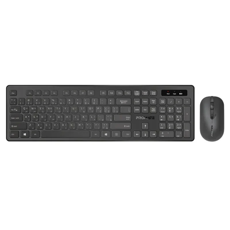 Promate Sleek Profile Full-Size Wireless Keyboard and Mouse