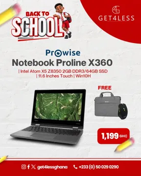 Prowise Notebook Proline X360 Intel Intel Atom X5-Z8350 2GB-DDR3 64GB SSD 11.6 Inch Touch