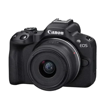 Canon EOS R50 Mirrorless Camera with RF-S 18-45mm Lens 4K UHD 24.2MP Black