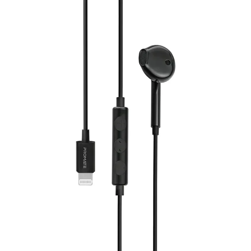 Promate MFi Certified Mono Earphone With Lightning Connector