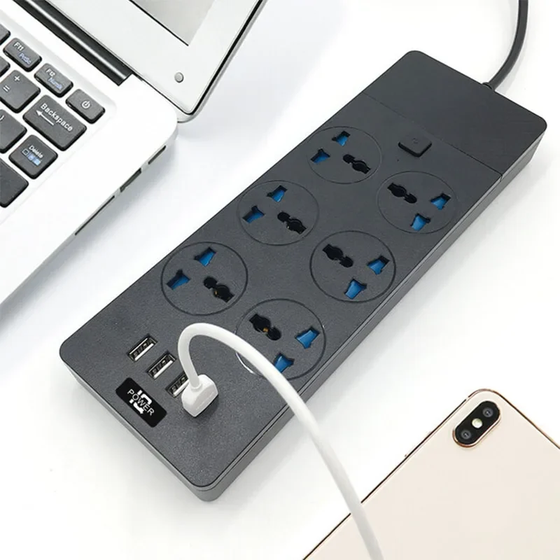 Eldo Pro Power Strip 6 way USB x 4 SP-6W-2MU2A 2 Meter