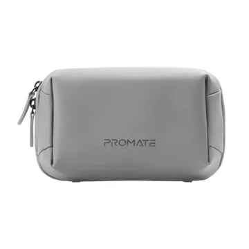 Promate Compact Tech Essential Organizer Pouch Bag with Multiple Compartments – Grey