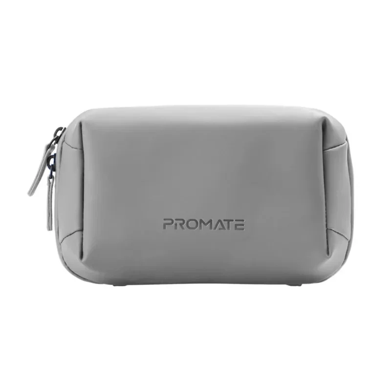 Promate Compact Tech Essential Organizer Pouch Bag with Multiple Compartments – Grey