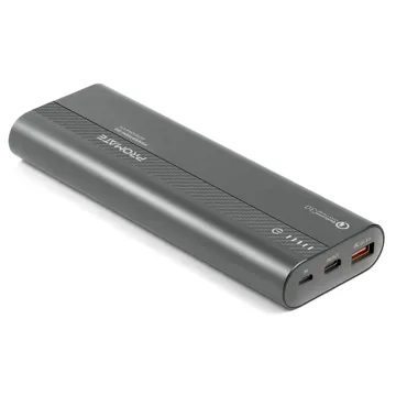 Promate 20000mAh Ultra-Fast Charging Power Bank with 18Watt Power Delivery and QC 3.0