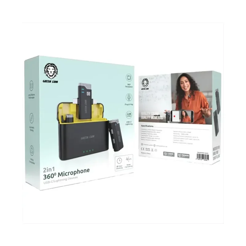 Green Lion 3 In 1 360 Microphone – Black