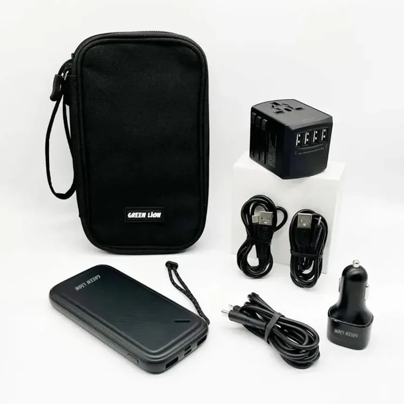 Green 6 in 1 Universal Travel Bag – Black