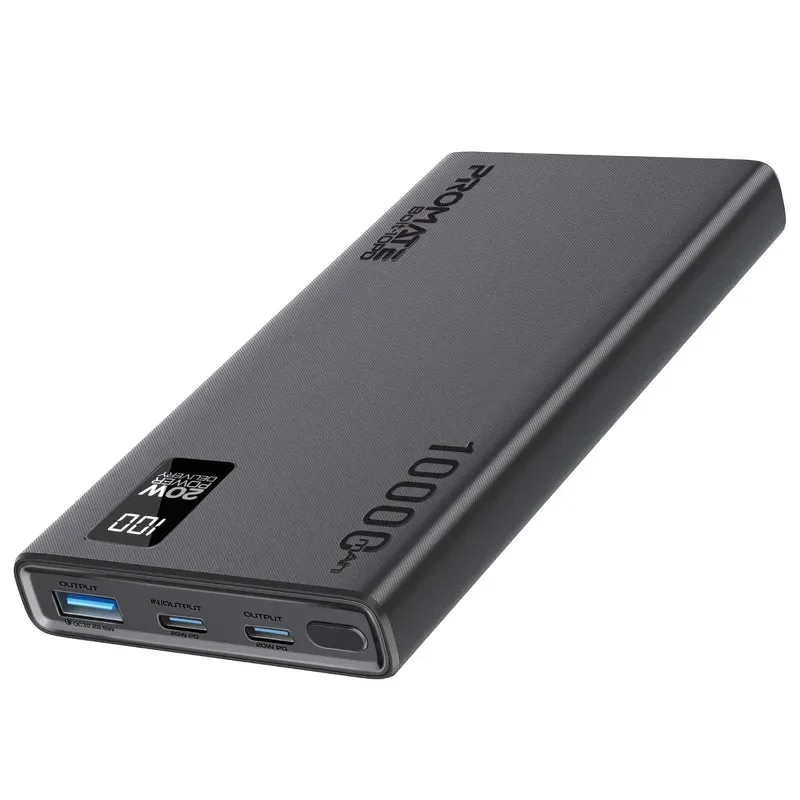 Promate 10000mAh Slim Power Bank with 20W PD USB-C