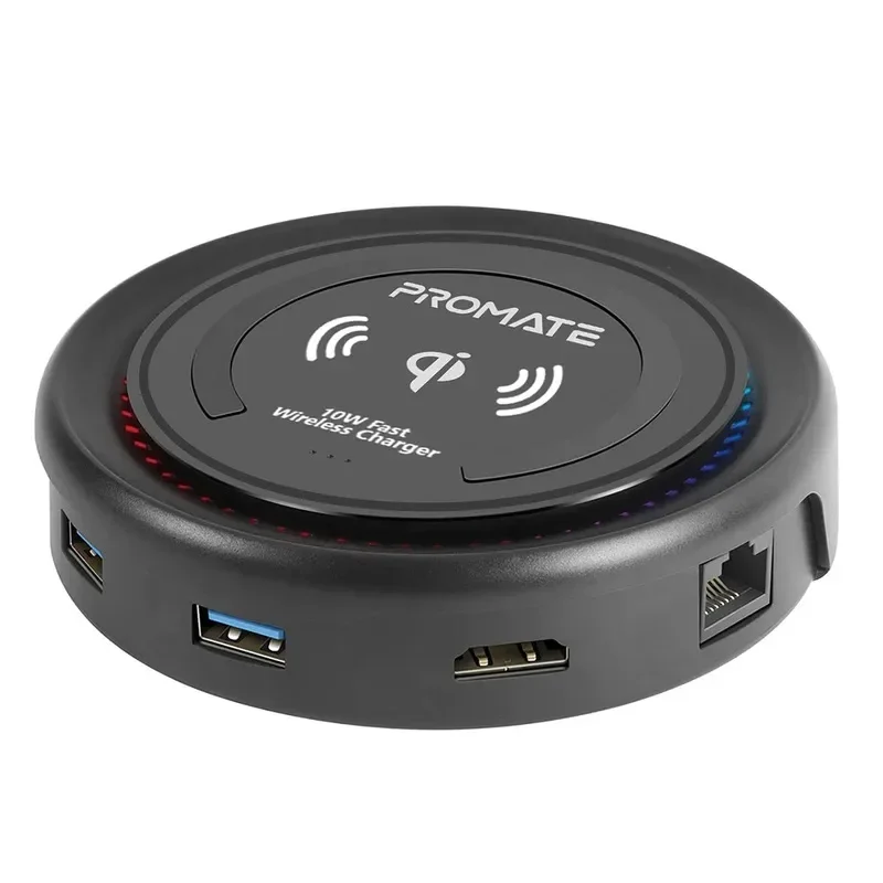 Promate All In One Universal USB-C Hub/100 Watts Power Delivery