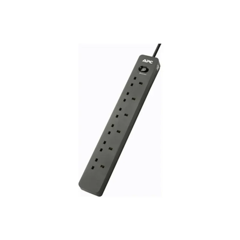 APC Surge Arrest Essential Surge Protector 6X BS1363 OutLet PLug 2 Meter