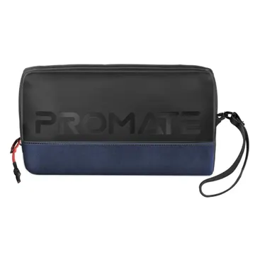 Promate Lightweight Tech Essential Organizer Pouch Bag with Multiple Pockets – Black