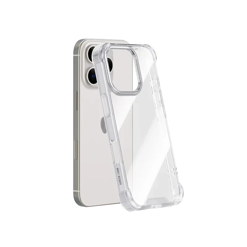 Green Lion Anti-Shock Case for iPhone 16 Pro – Clear