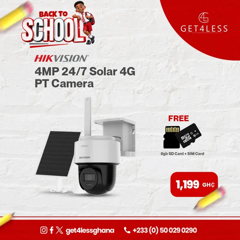 Hikvision 4MP 24/7 Solar 4G PT Camera