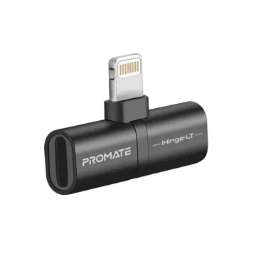 Promate 2 in 1 Audio & Charging Adaptor with Lightning Connector