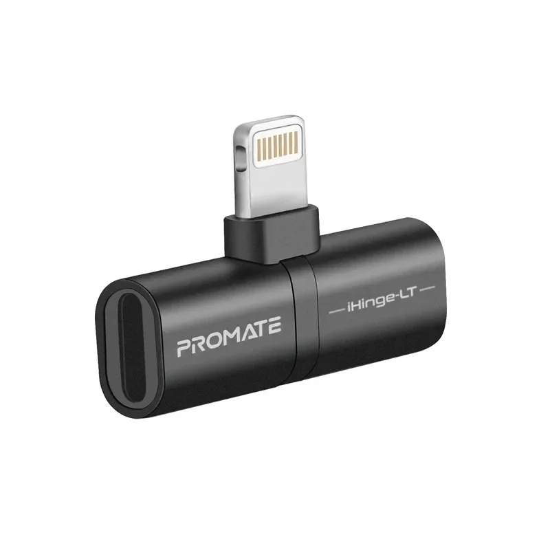 Promate 2 in 1 Audio & Charging Adaptor with Lightning Connector