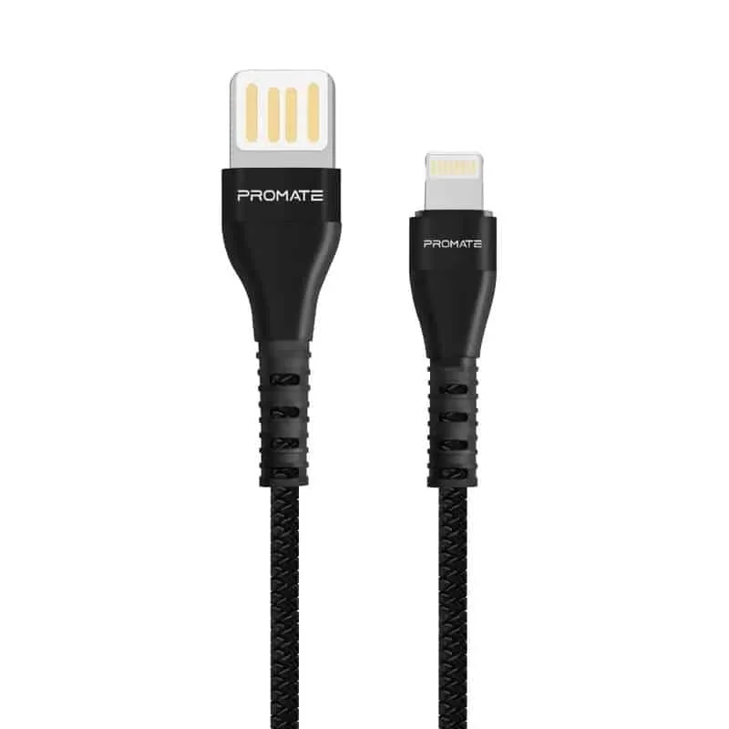Promate High-Speed Fast Charging Syncing 2A Lightning Connector Cable