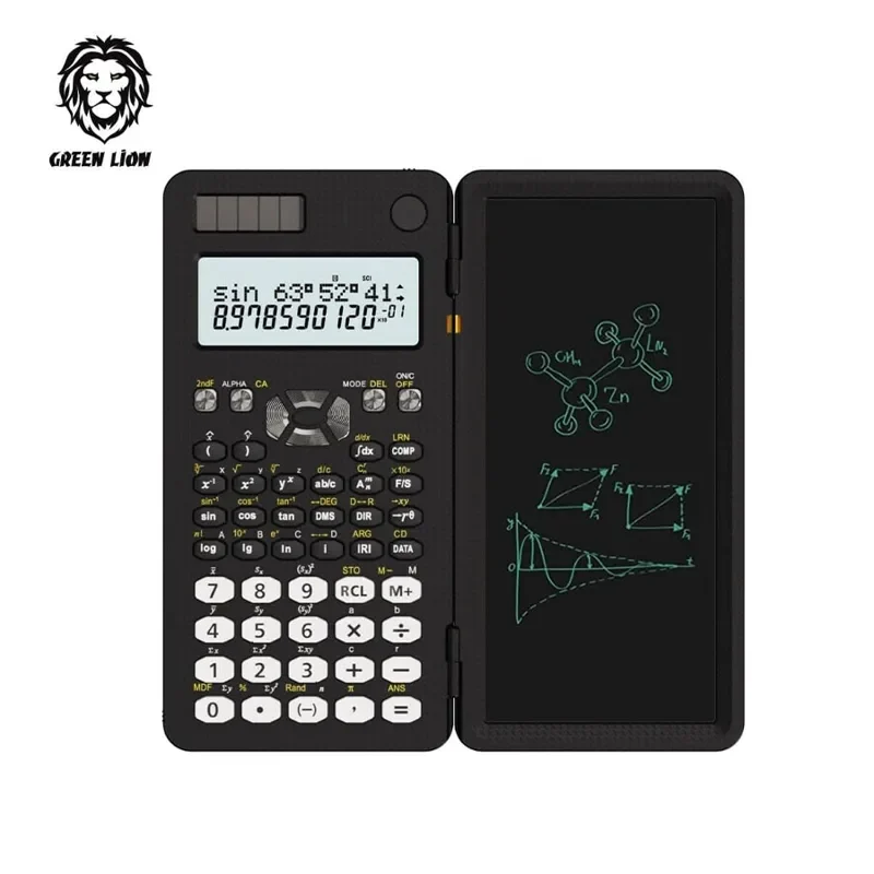 Green Lion Scientific Calculator And Writing Pad – Black