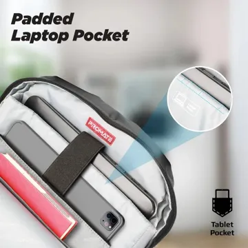 Promate 15.6″ Laptop Backpack made from 300D Twill Polyester