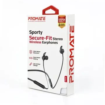 Promate Sporty Secure-Fit Stereo Wireless Earphones