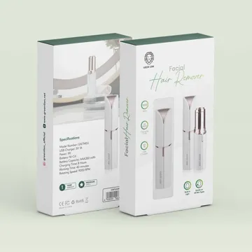 Green Lion Facial Hair Removal 9000RPM 350mAh – White