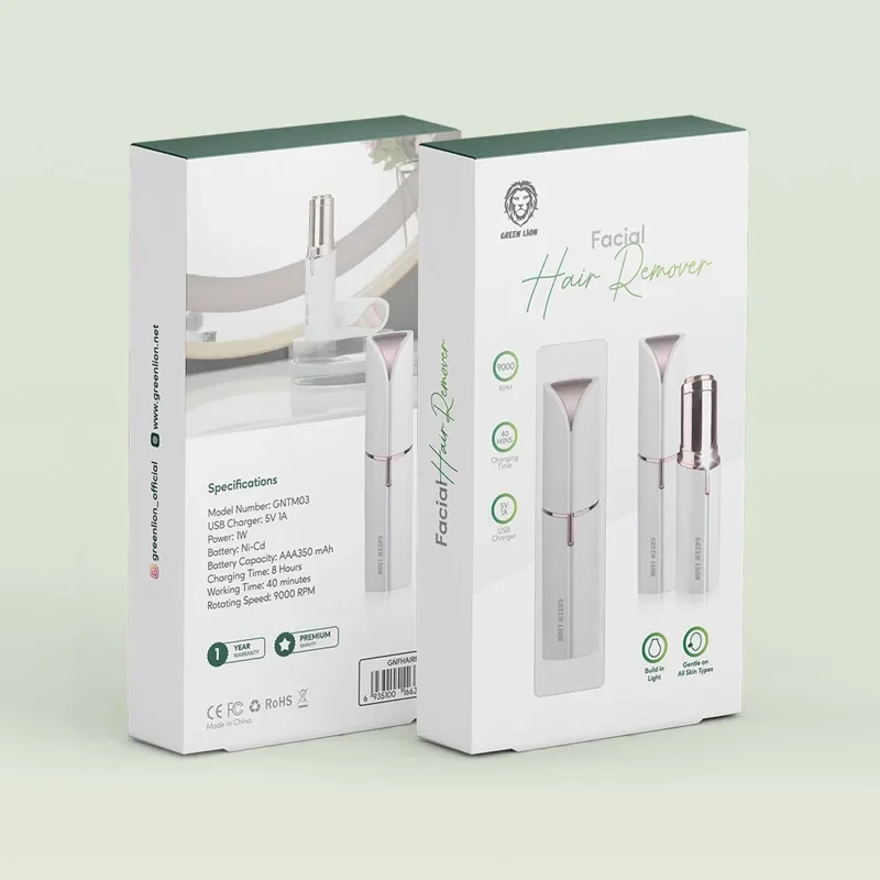 Green Lion Facial Hair Removal 9000RPM 350mAh – White