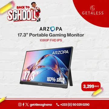 ARZOPA 17.3 Inches Portable Monitor – 1080P FHD IPS Gaming Monitor Laptop Monitor