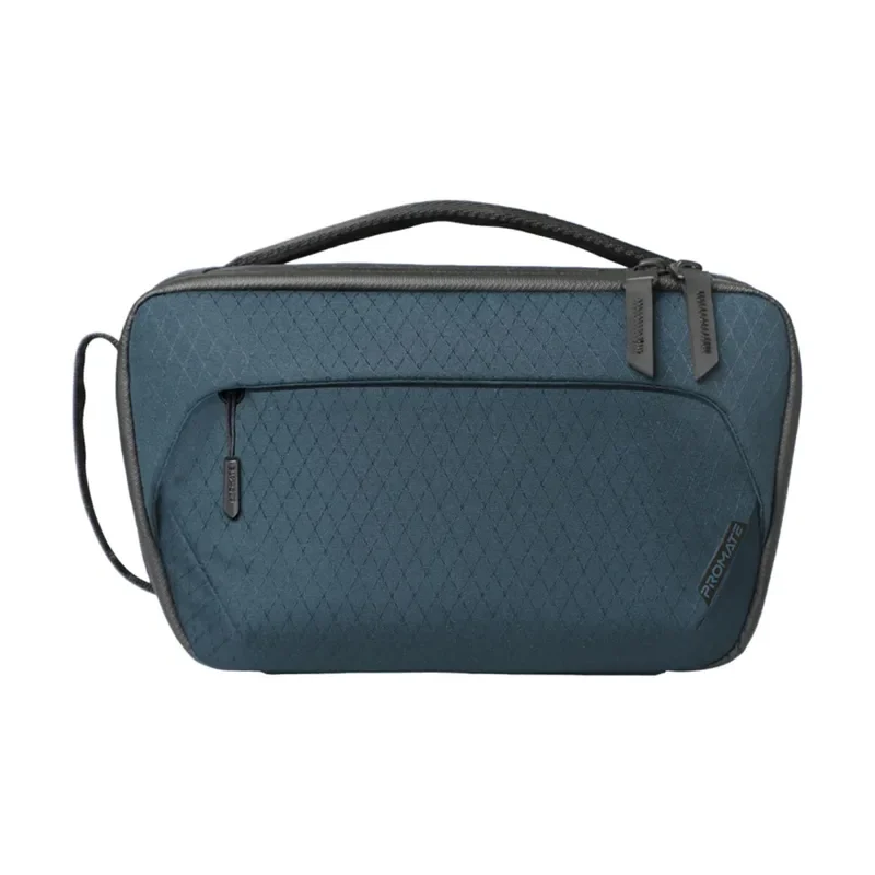 Promate Versatile Tech Essential Organizer Pouch Bag with Multiple Pockets – Blue