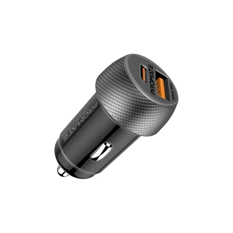 Promate High Speed Compact Car Charger with 33W Power Delivery